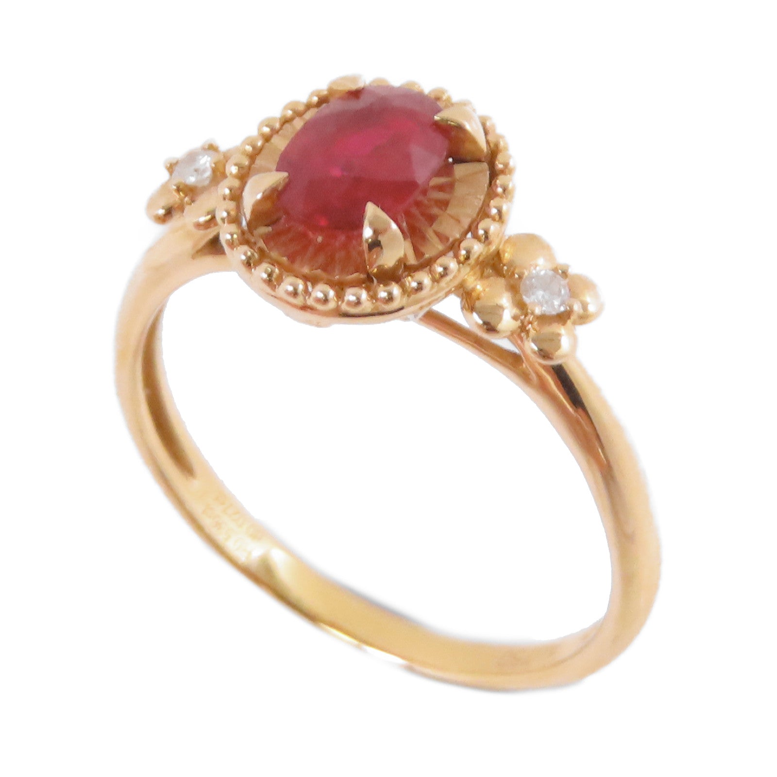 JEWELRY 【激減優惠】18K玫瑰金/紅寶石/鑽石Ruby Diamond Ring戒指US#6