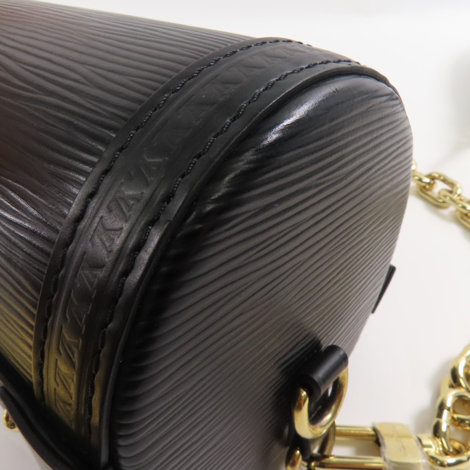 LOUIS VUITTON LV GHW Papillon Trunk 2 Way Shoulder Bag M58655 Epi Black
