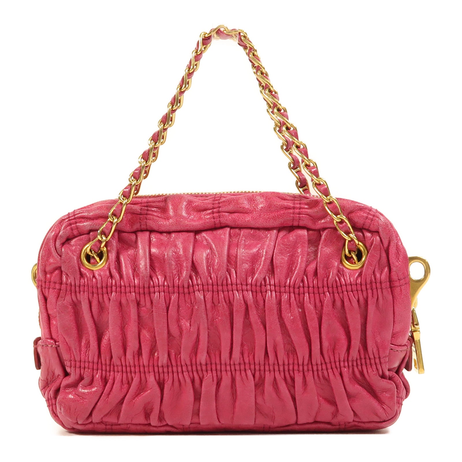 PRADA 牛皮皮革2 Way Shoulder金扣手挽肩背兩用袋