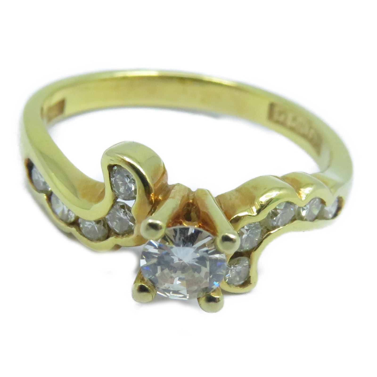 JEWELRY **【激減優惠】18K黃金Ring鑽石戒指US#5.75