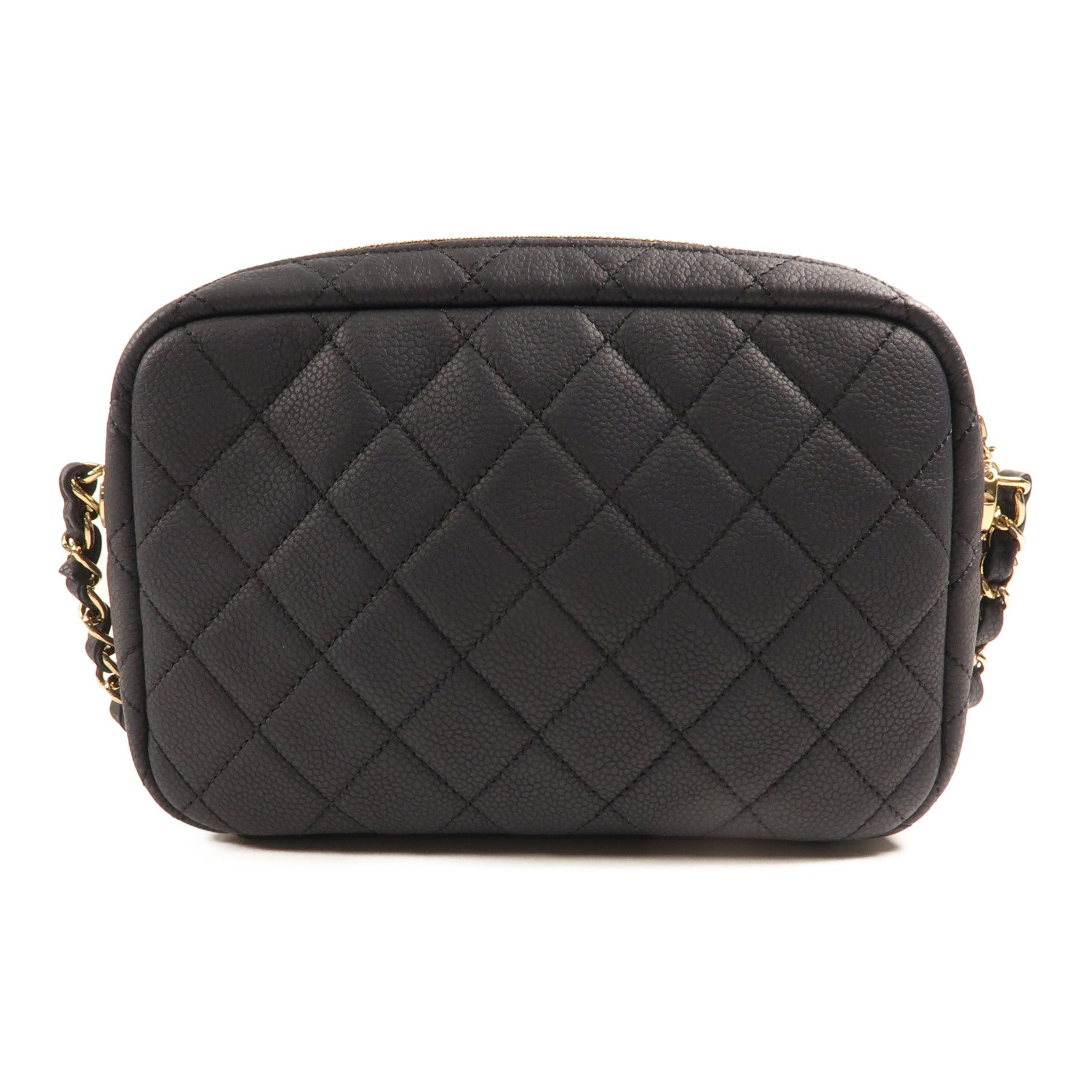 CHANEL 牛皮皮革Chain Shoulder金扣鏈帶肩背袋