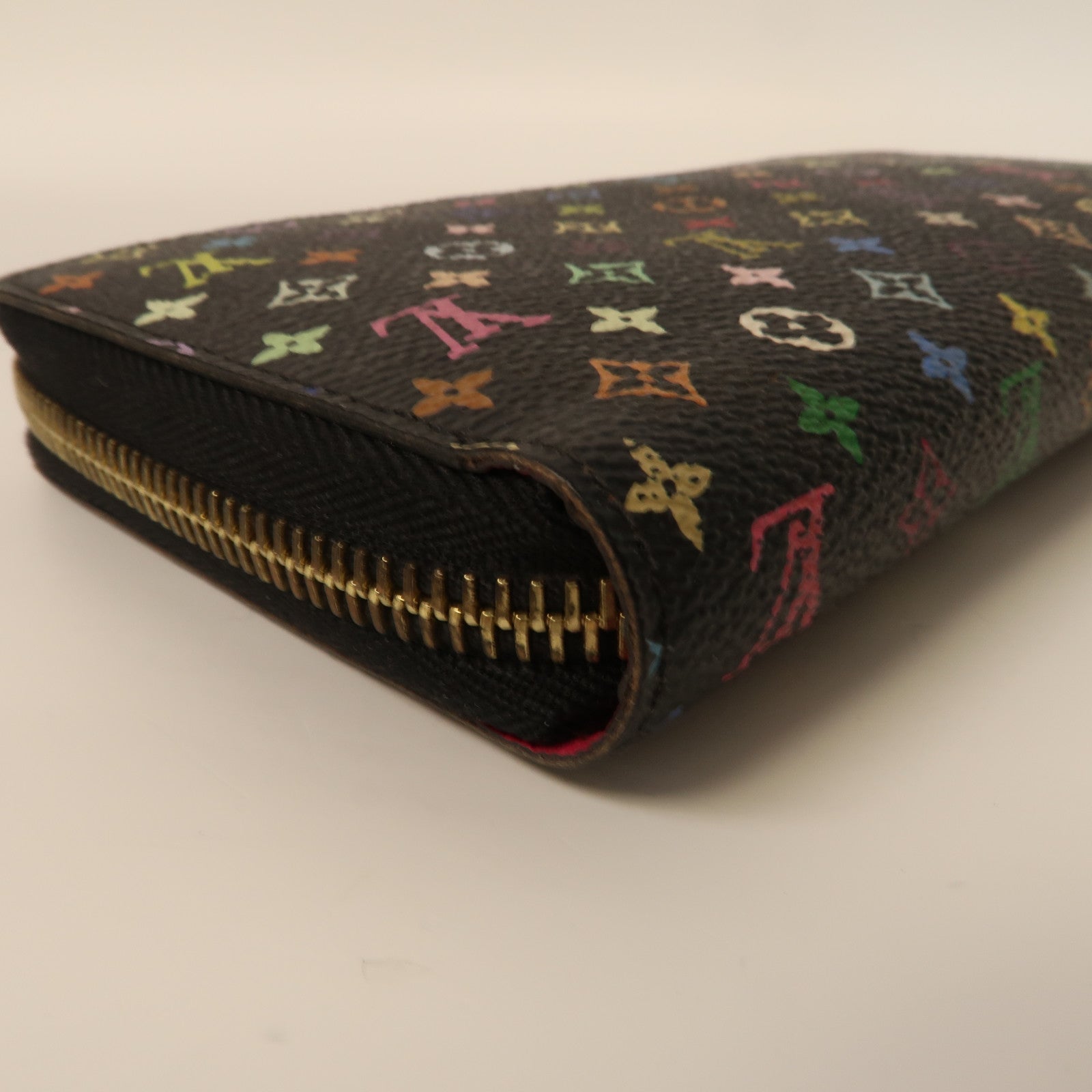LOUIS VUITTON Monogram Multicolore Zippy Wallet長錢包金扣黑色/彩色