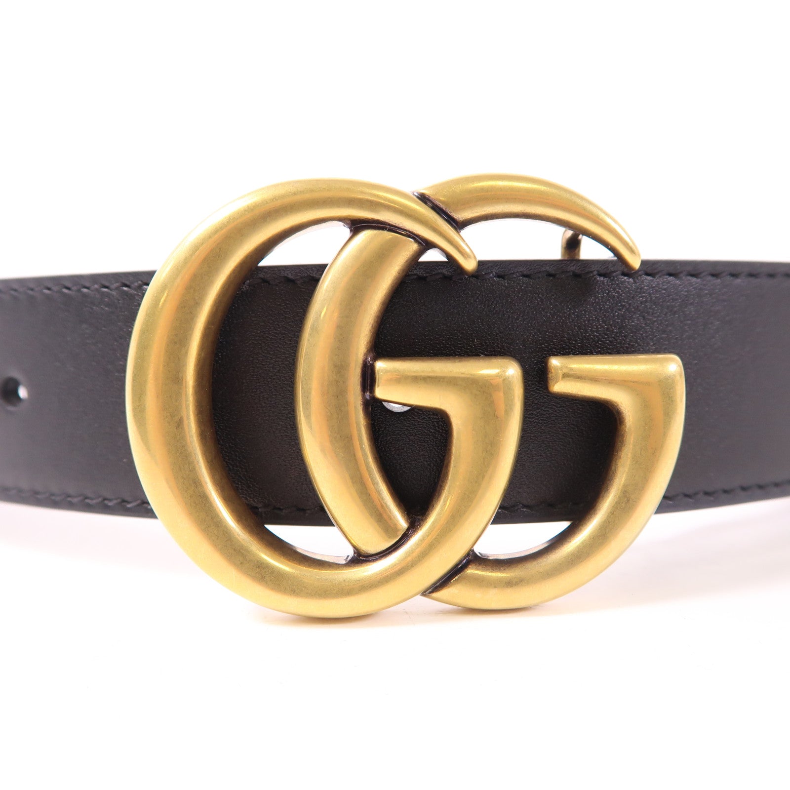 GUCCI 皮革Belt 75金扣皮帶