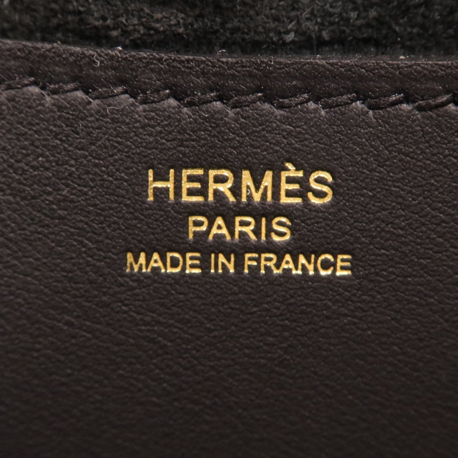 HERMES Clemence皮革In The Loop 23金扣手挽袋Noir