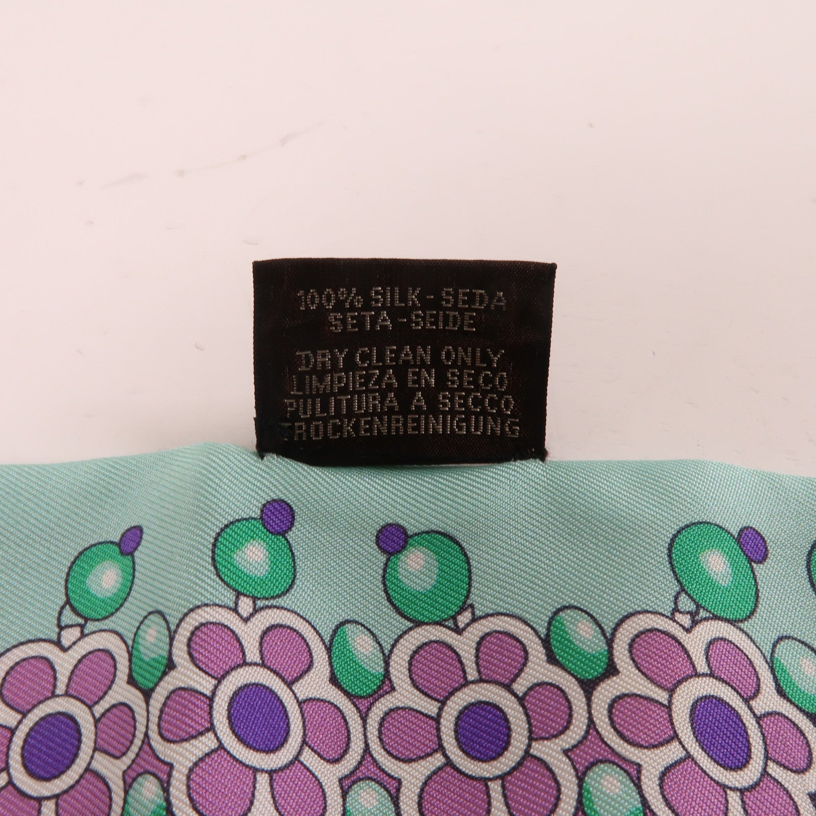 HERMES Twilly Scarf Scarves Silk Green Purple