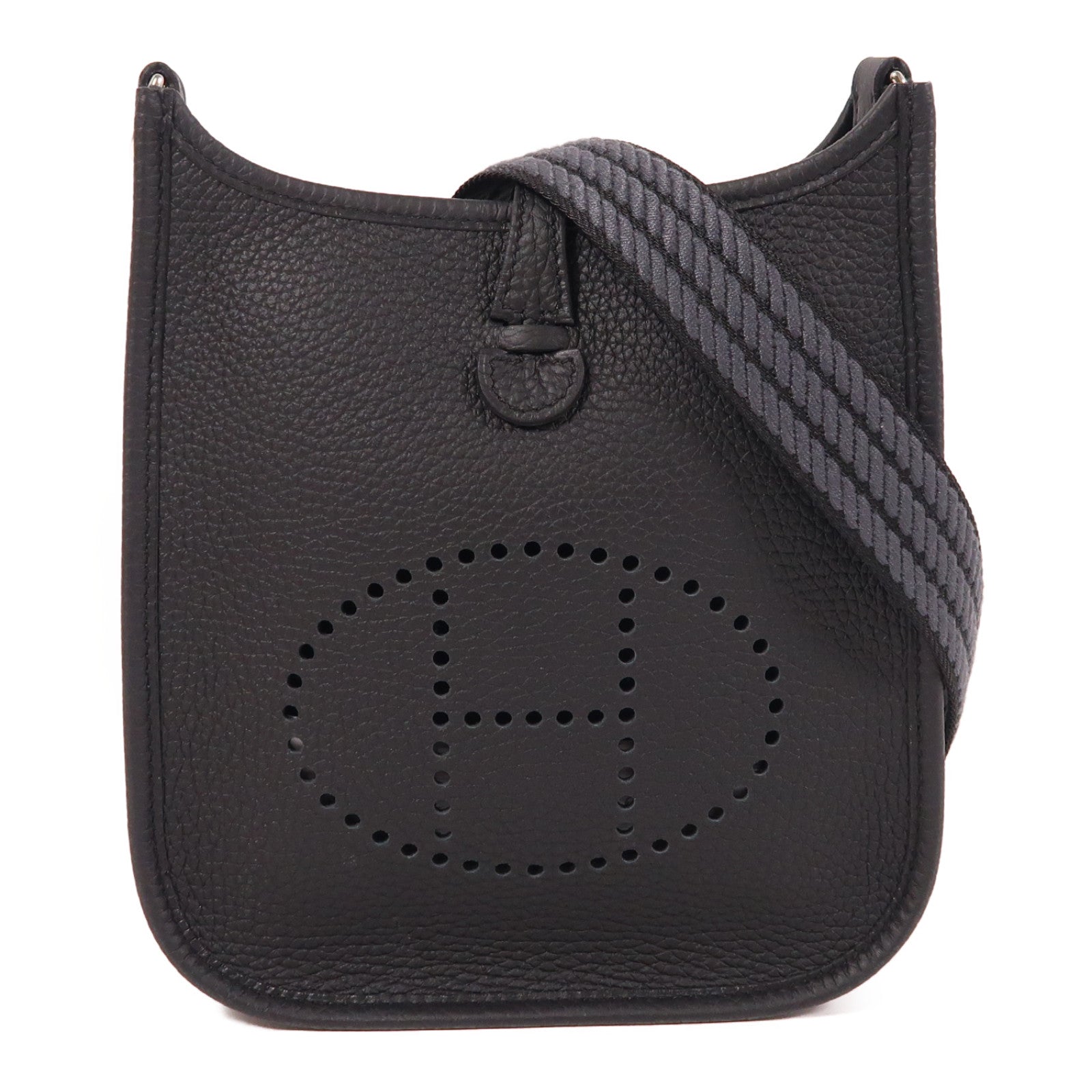 HERMES Clemence皮革Evelyne TPM銀扣肩背袋