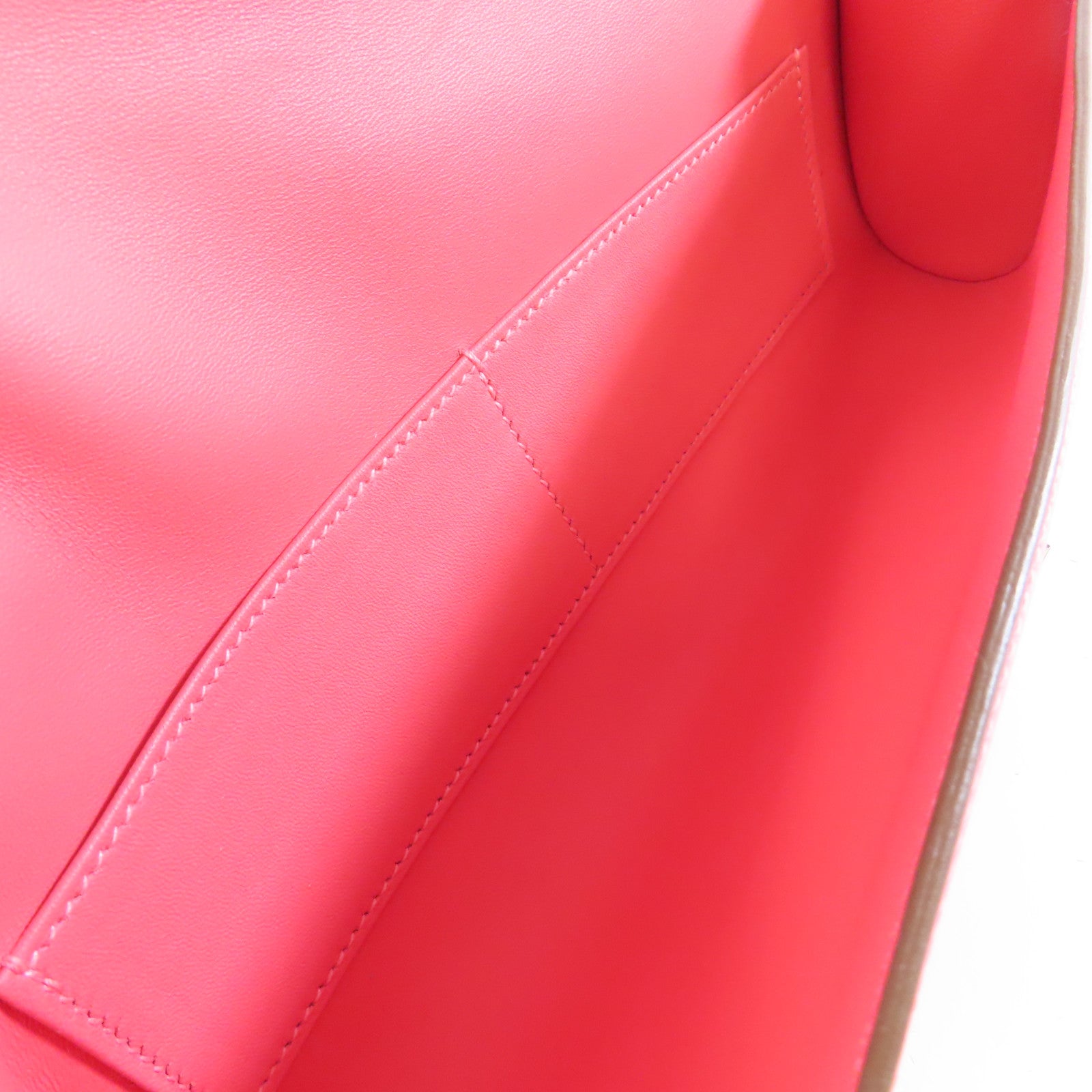 HERMES Swift皮革Egee Clutch Bag金扣手拿包8W Rose Azalee/玫瑰杜鵑粉色