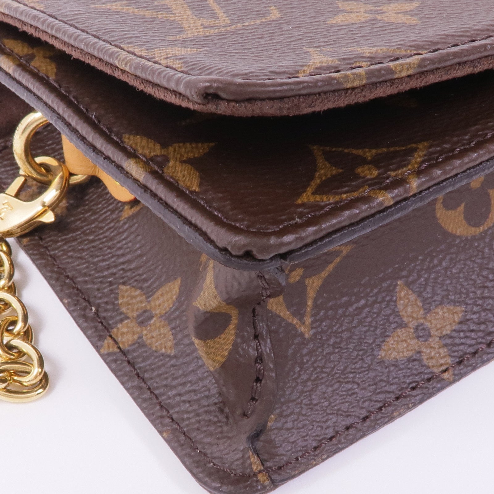 LOUIS VUITTON Monogram Wallet On Chain Lily金扣鏈帶肩背袋