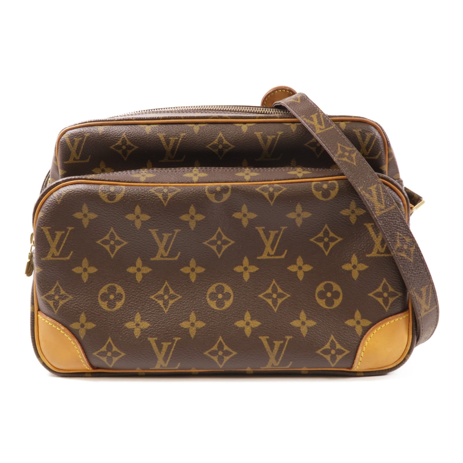 LOUIS VUITTON Monogram Nile金扣肩背袋