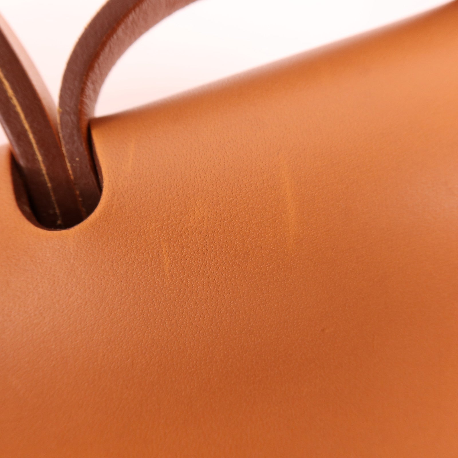 HERMES 帆布Herbag PM銀扣手挽肩背兩用袋Orange