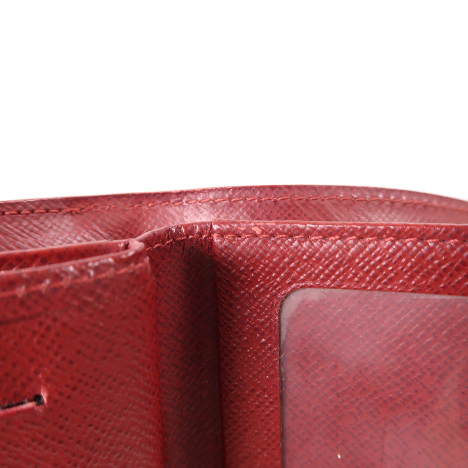 LOUIS VUITTON LV SHW Portefeuille Joy Tri-fold Wallet Epi Leather Red