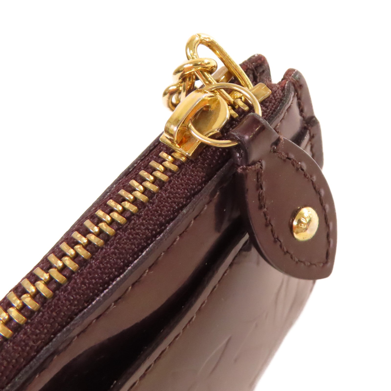 LOUIS VUITTON 【激減優惠】Monogram Vernis Pochette Cles Key Coin Case金扣零錢包紫色