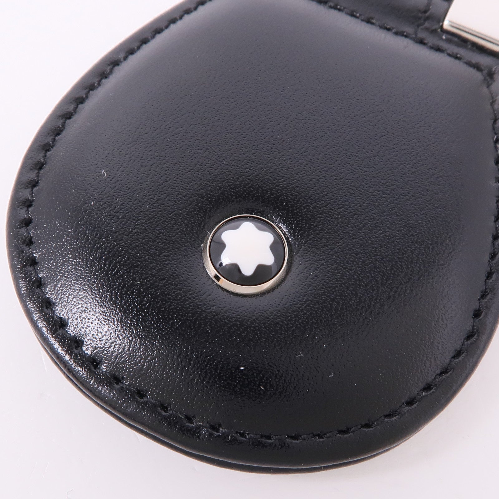 MONTBLANC 皮革Key Ring銀扣鑰匙圈