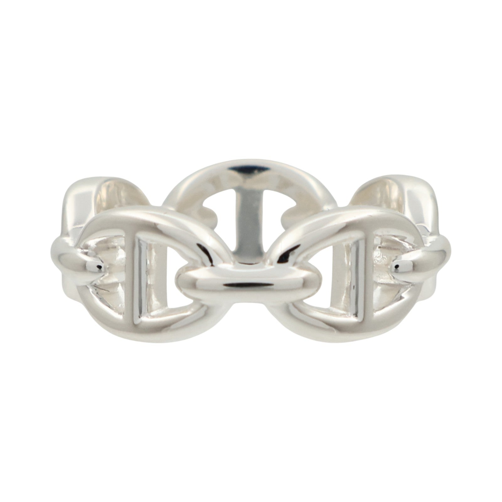 HERMES 925純銀Chaine d'ancre Enchainee Ring戒指