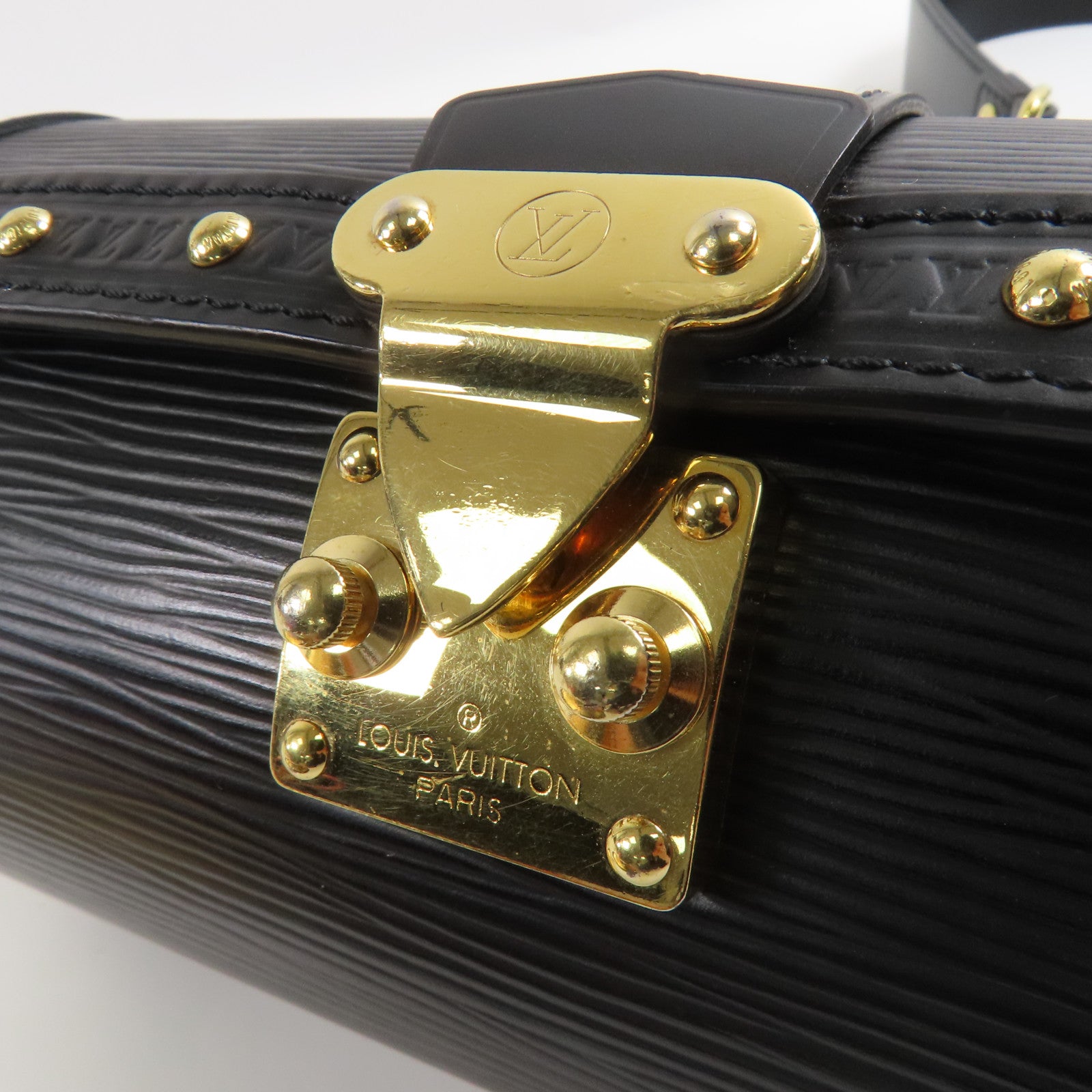 LOUIS VUITTON LV GHW Papillon Trunk 2 Way Shoulder Bag M58655 Epi Black