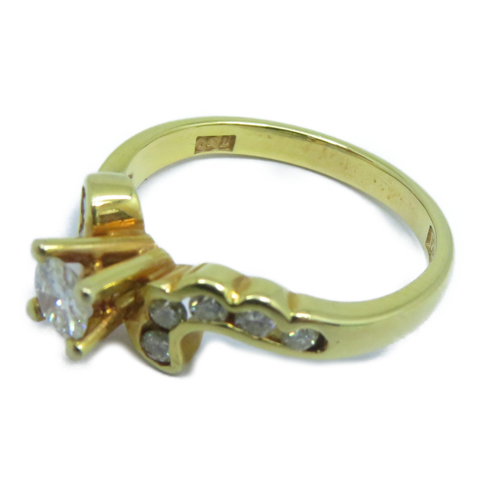 JEWELRY **【激減優惠】18K黃金Ring鑽石戒指US#5.75