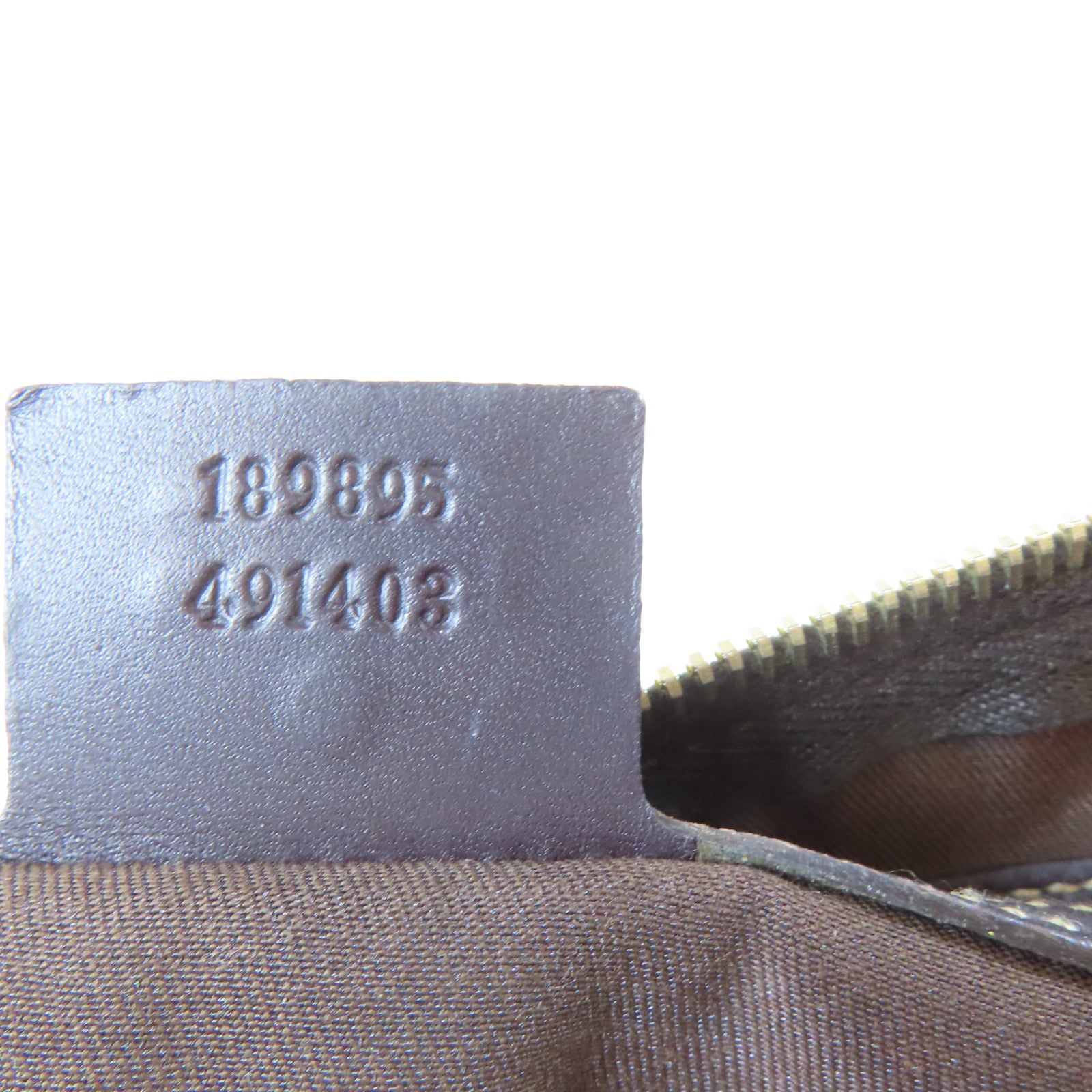GUCCI 塗層帆布Boston Bag金扣手挽袋啡色