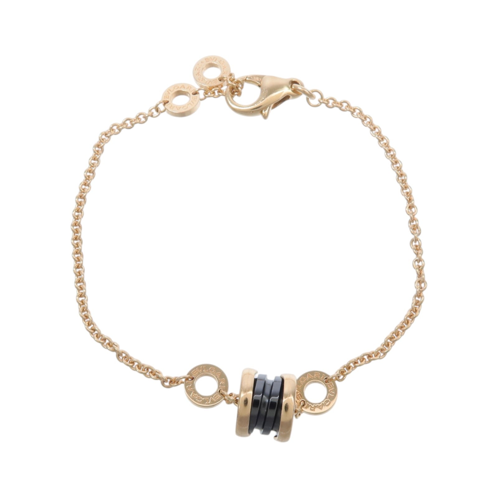 BVLGARI 18K玫瑰金/陶瓷B-Zero 1 Bracelet手鏈