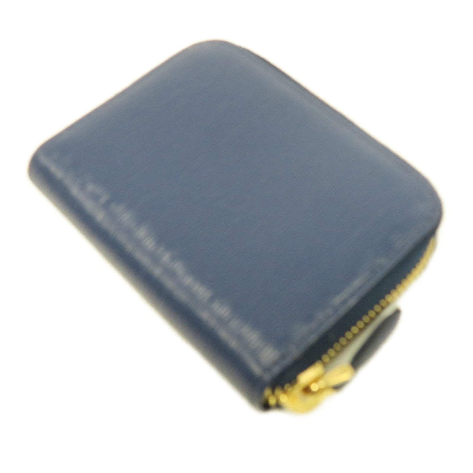 PRADA Saffiano皮革Coin Case金扣卡片套藍色