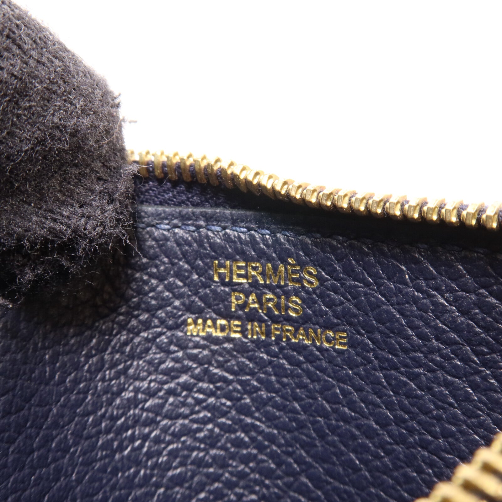 HERMES Evercolor皮革Roulis Slim Wallet錢包Bleu Nuit