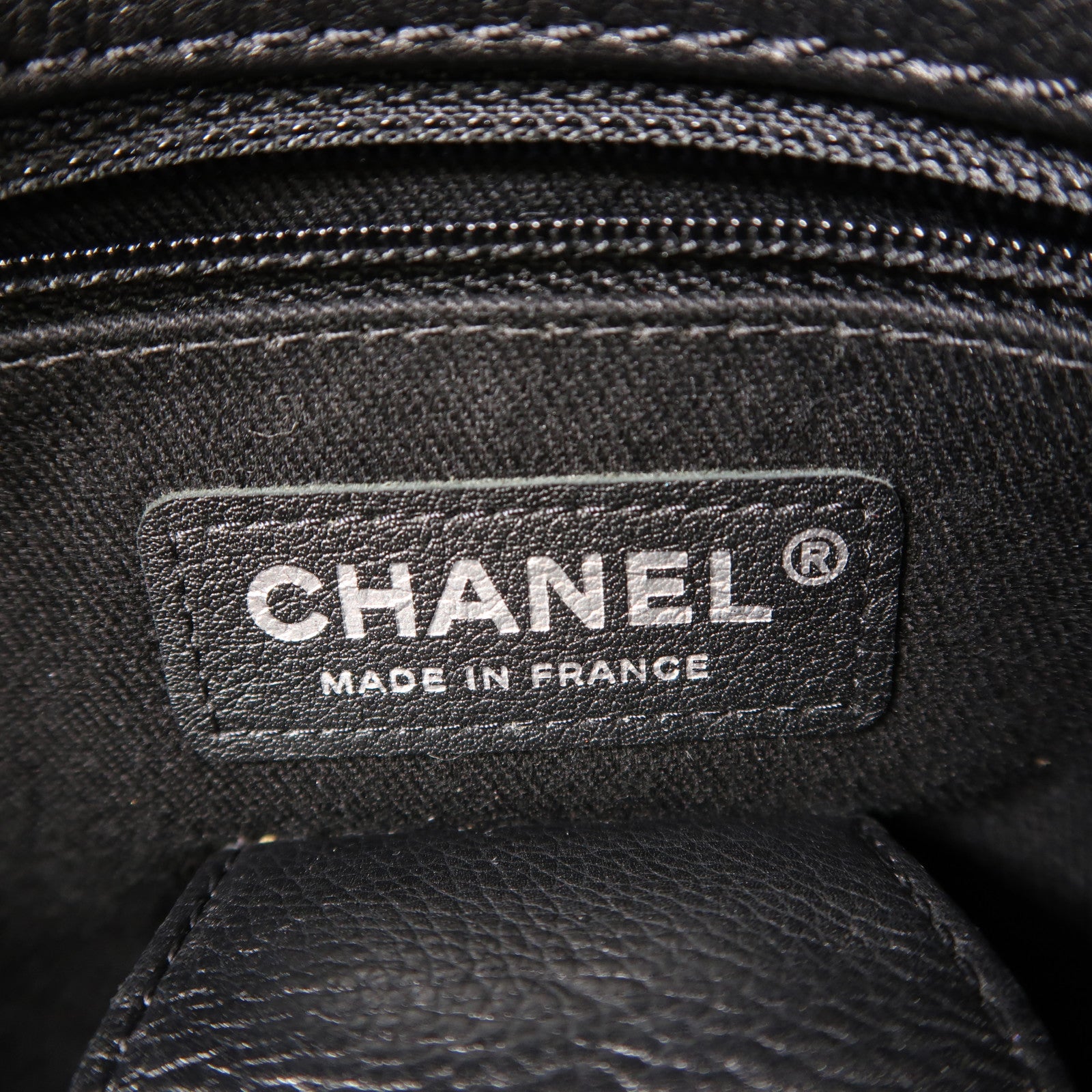 CHANEL 牛皮皮革Chain Shoulder銀扣鏈帶肩背袋