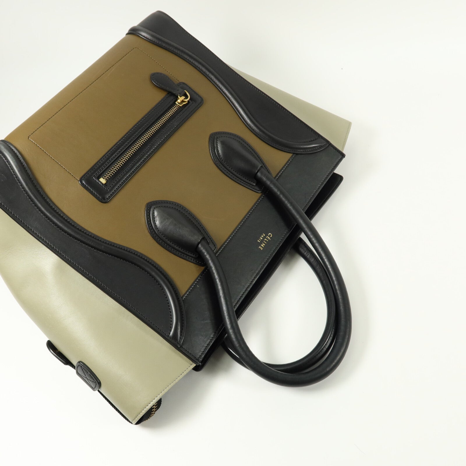 CELINE 牛皮皮革Mini Luggage手挽袋