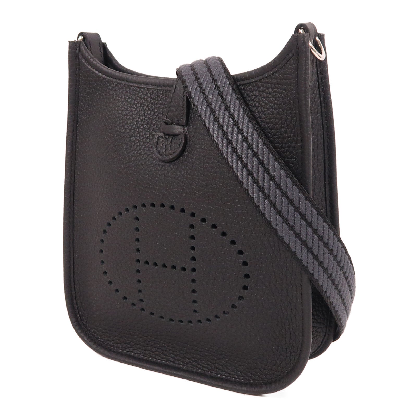 HERMES Clemence皮革Evelyne TPM銀扣肩背袋