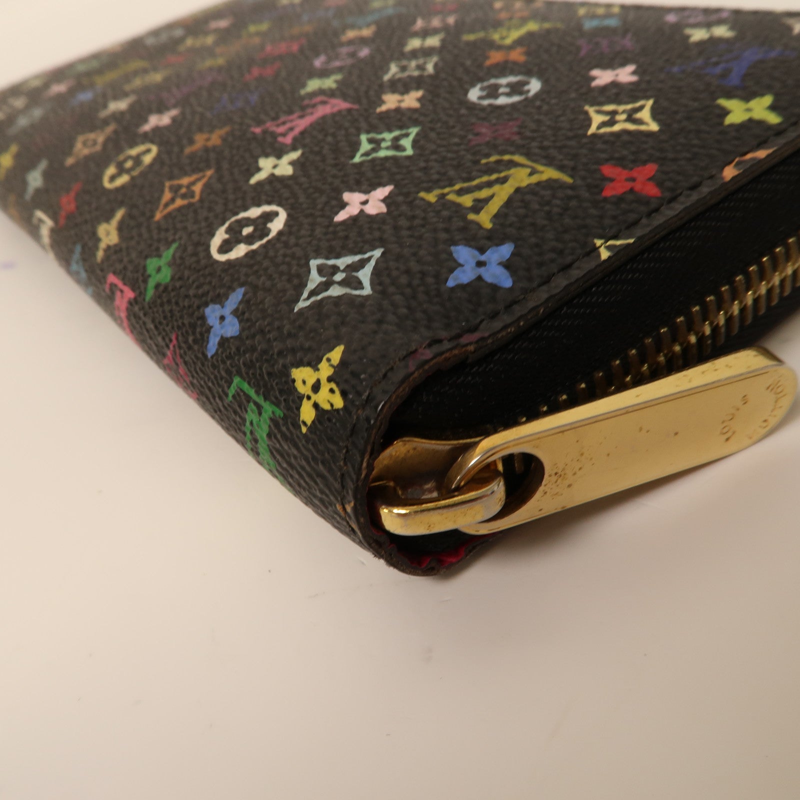 LOUIS VUITTON Monogram Multicolore Zippy Wallet長錢包金扣黑色/彩色