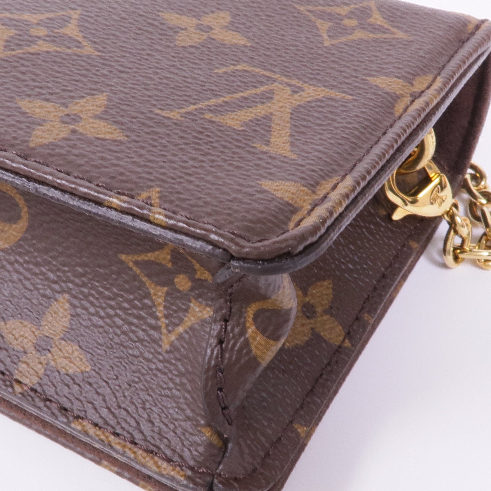 LOUIS VUITTON Monogram Wallet On Chain Lily金扣鏈帶肩背袋