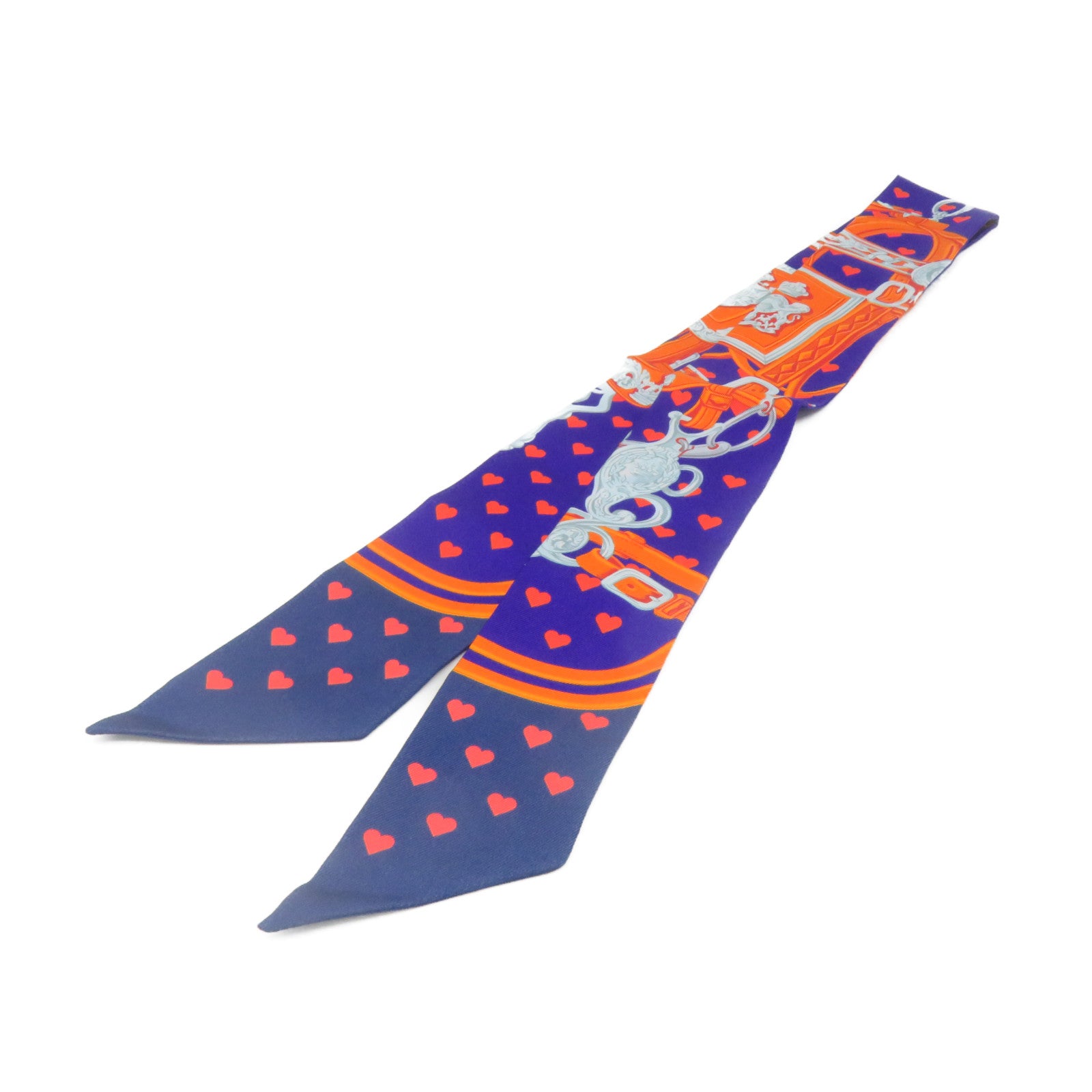 HERMES 【激減優惠】絲質Twilly Scarf絲巾橙色/紫色/彩色