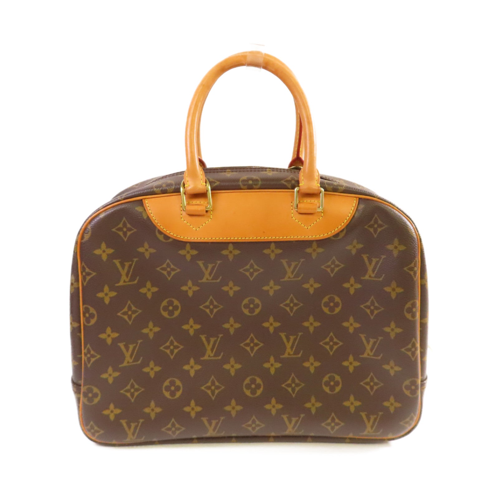 LOUIS VUITTON 【激減優惠】Monogram Deauville GM Handbag金扣手挽袋啡色