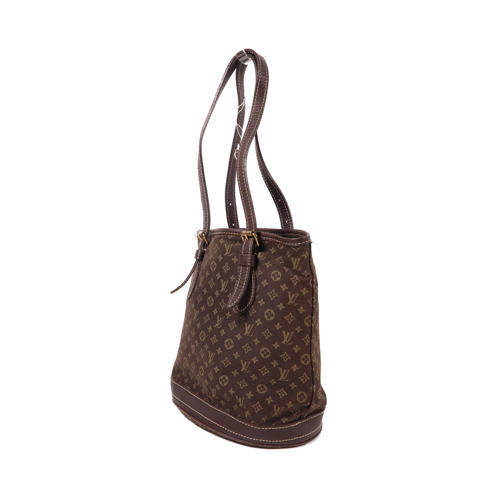 LOUIS VUITTON Monogram Idylle Bucket PM金扣手挽袋啡色