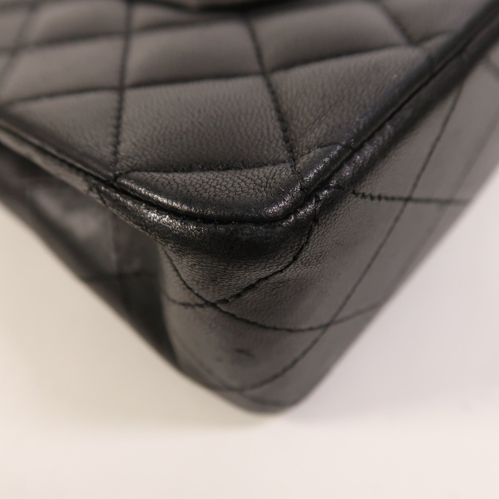 CHANEL 羊皮皮革Classic 25銀扣鏈帶肩背袋