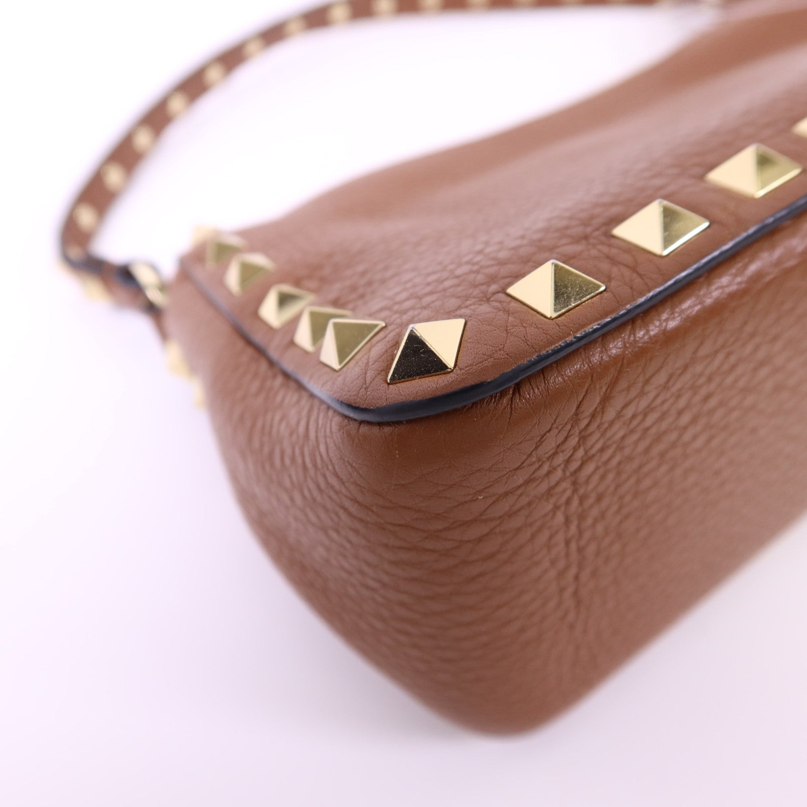 Valentino 【激減優惠】牛皮皮革Rockstud 2 Way Shoulder Bag金扣手挽肩背兩用袋