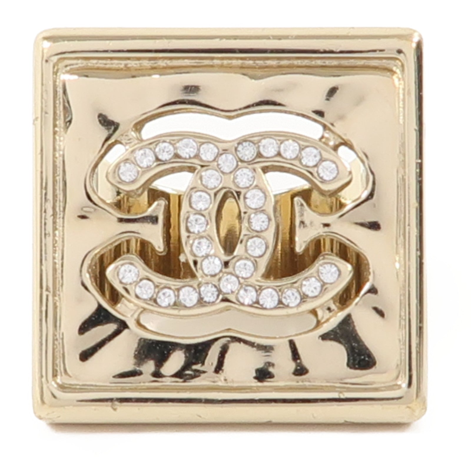 CHANEL 金屬Ring戒指金色US#6