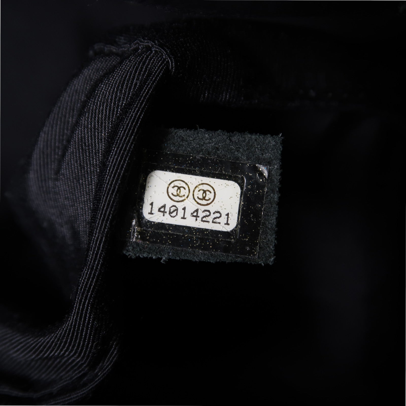 CHANEL 牛皮皮革Tote Bag銀扣鏈帶肩背袋黑色