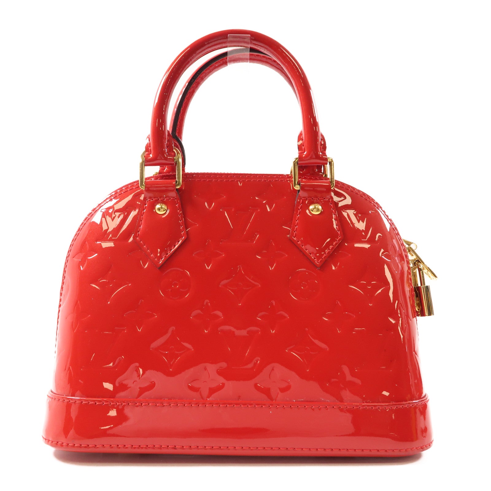 LOUIS VUITTON Vernis Alma BB金扣手挽肩背兩用袋紅色