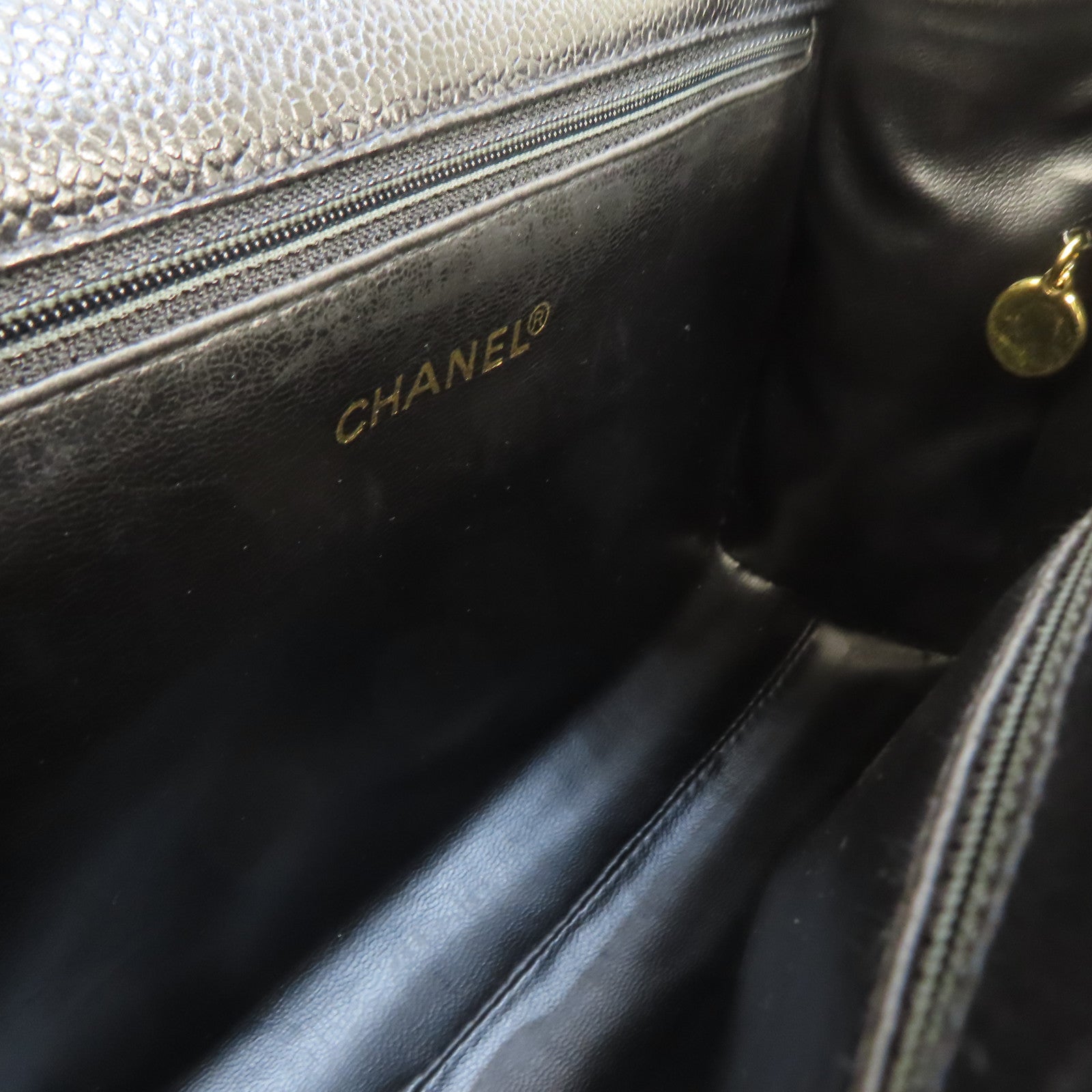 CHANEL 【激減優惠】牛皮皮革Vintage Shoulder Bag金扣肩背袋黑色