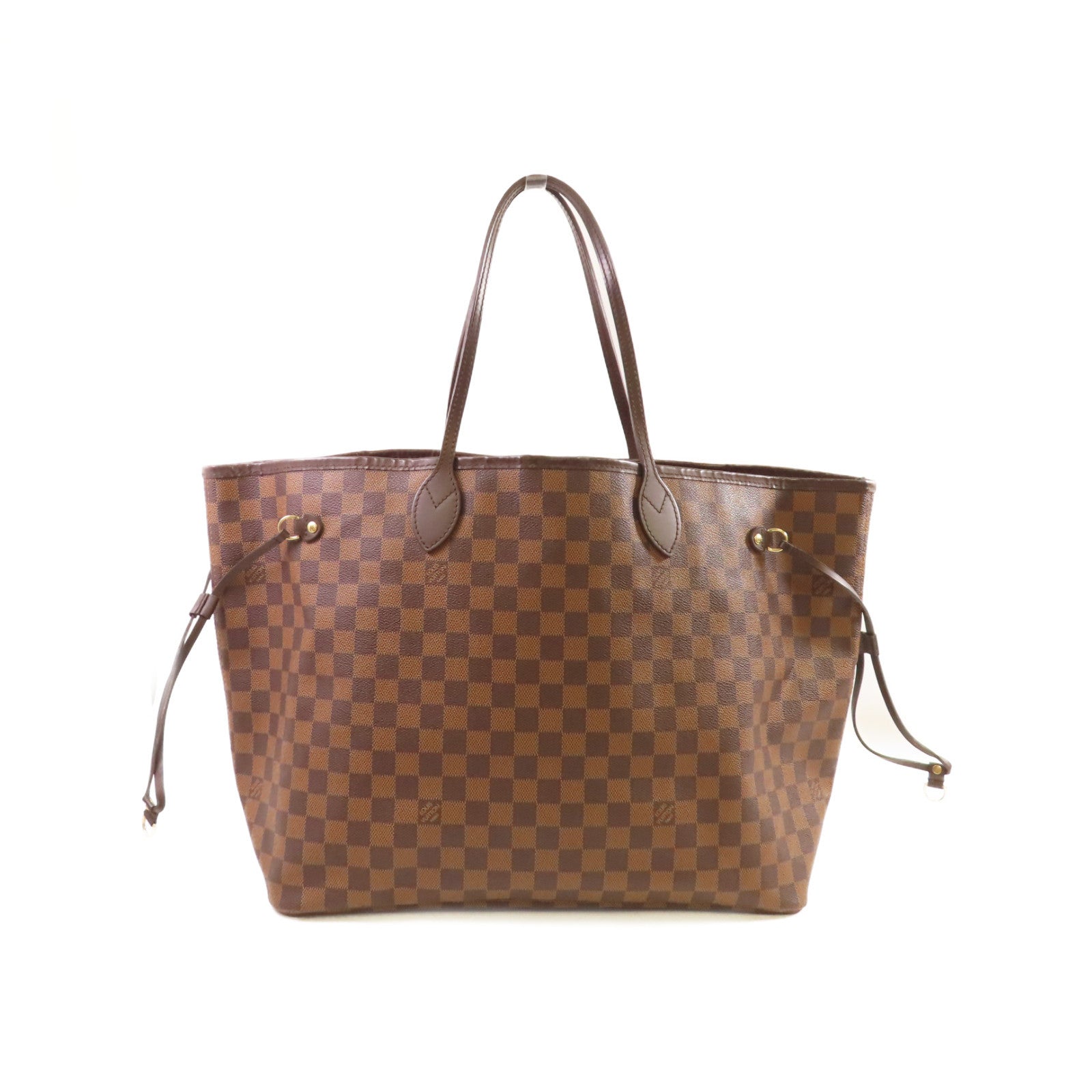 LOUIS VUITTON 【激減優惠】Damier Ebene Neverfull GM Tote Bag金扣肩背袋啡色