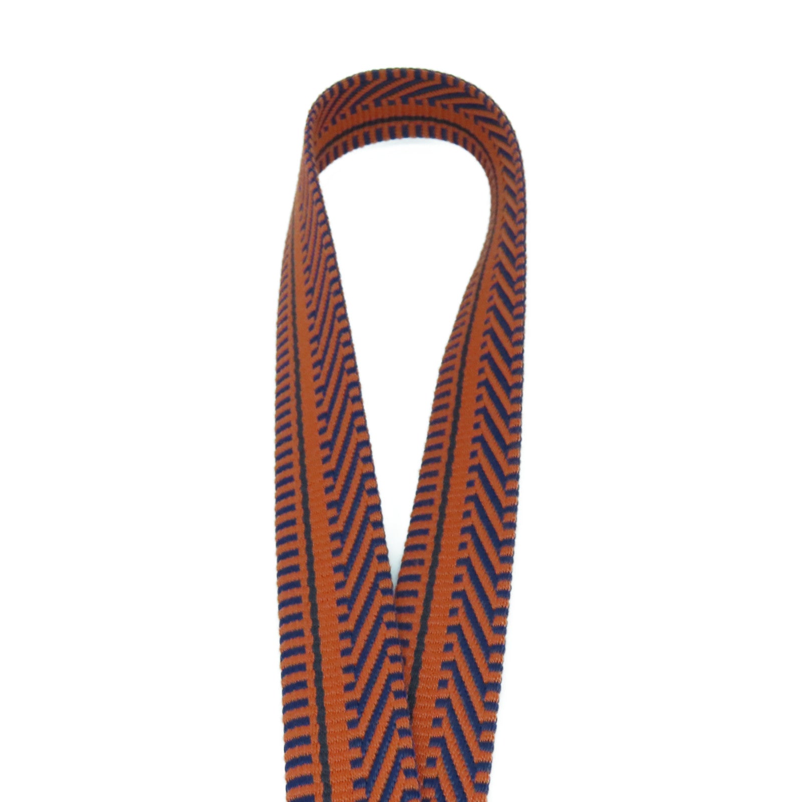HERMES 【激減優惠】帆布Shoulder Strap銀扣肩背帶橙色/藍色