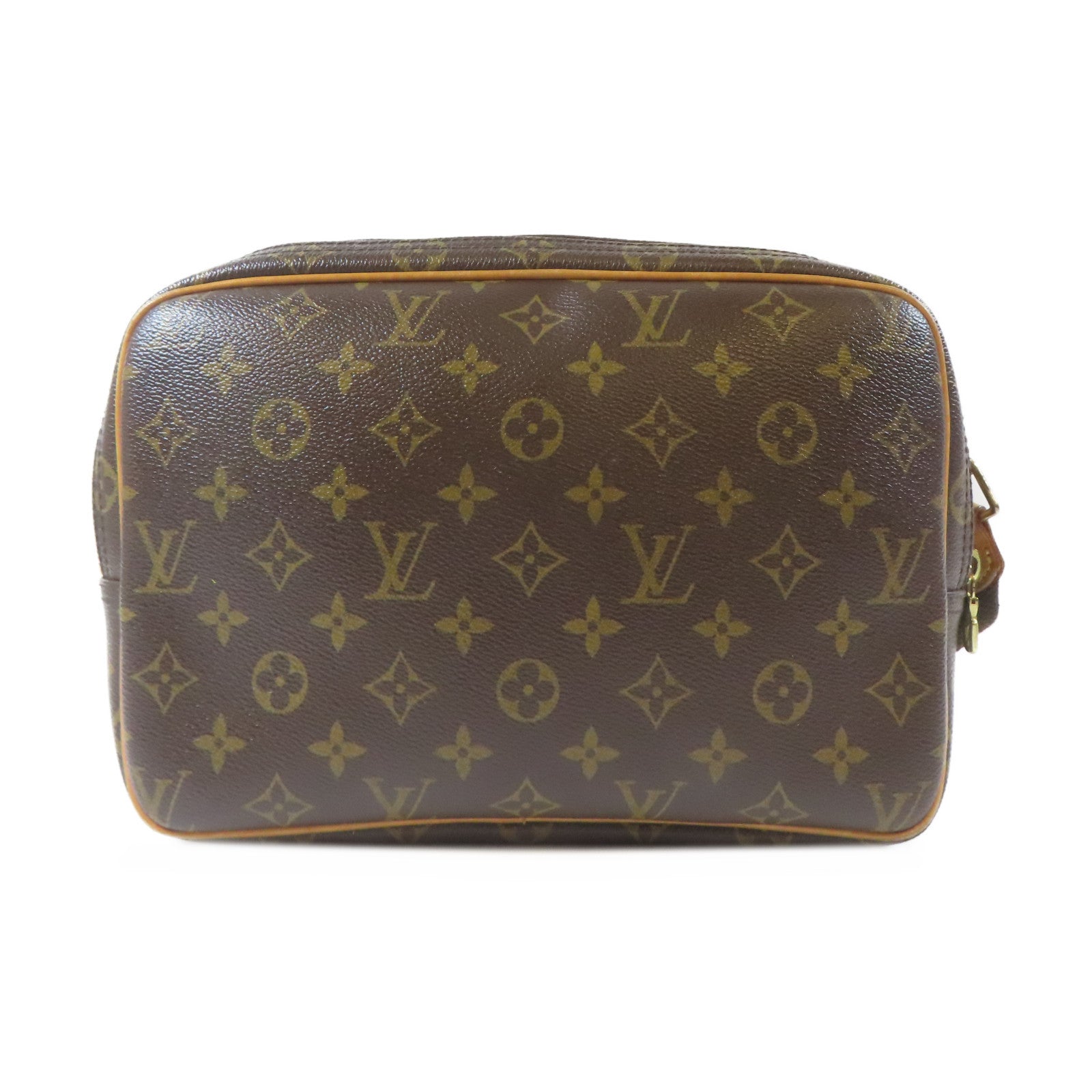 LOUIS VUITTON Monogram Reporter金扣肩背袋啡色