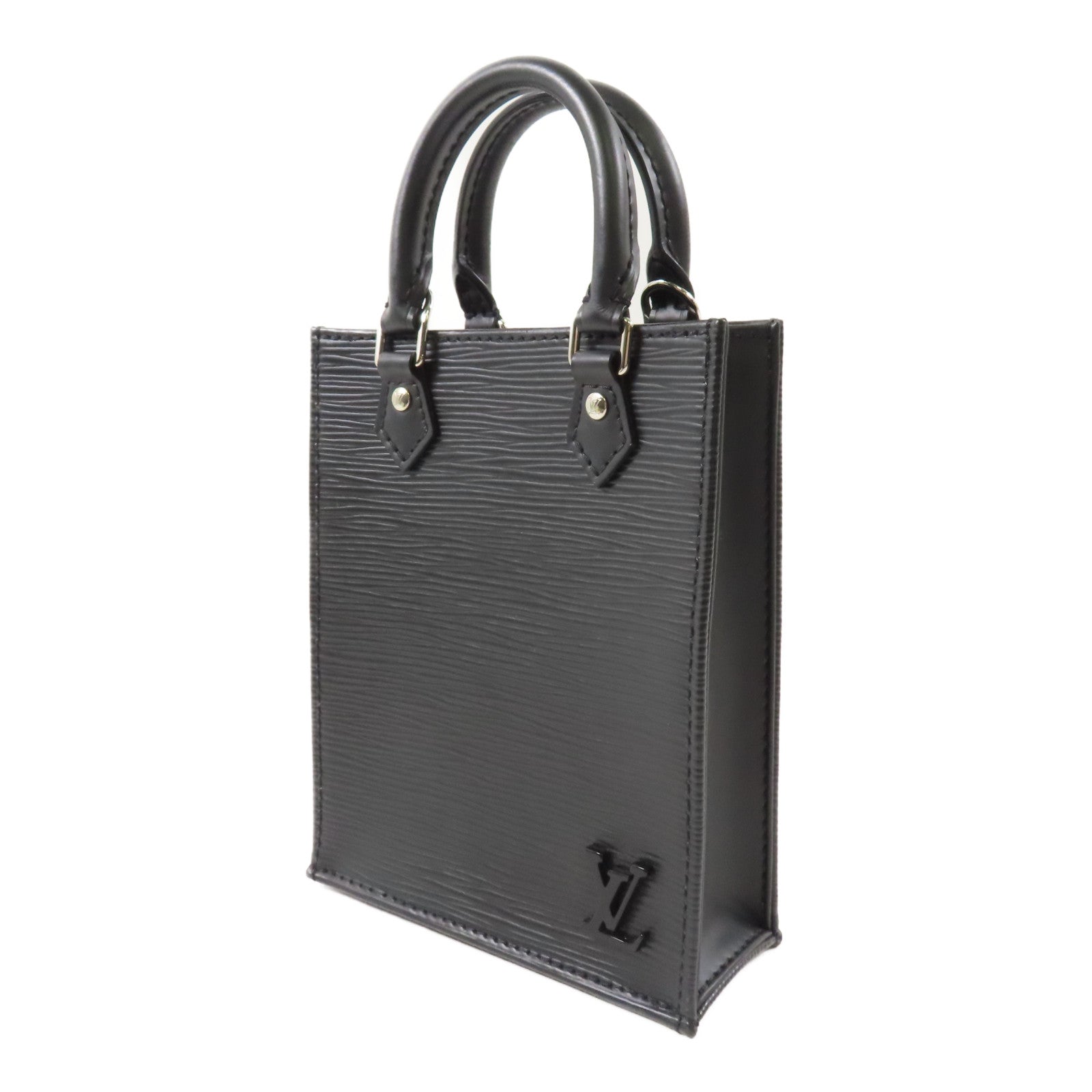 LOUIS VUITTON Epi Petit Sacplat銀扣手挽肩背兩用袋
