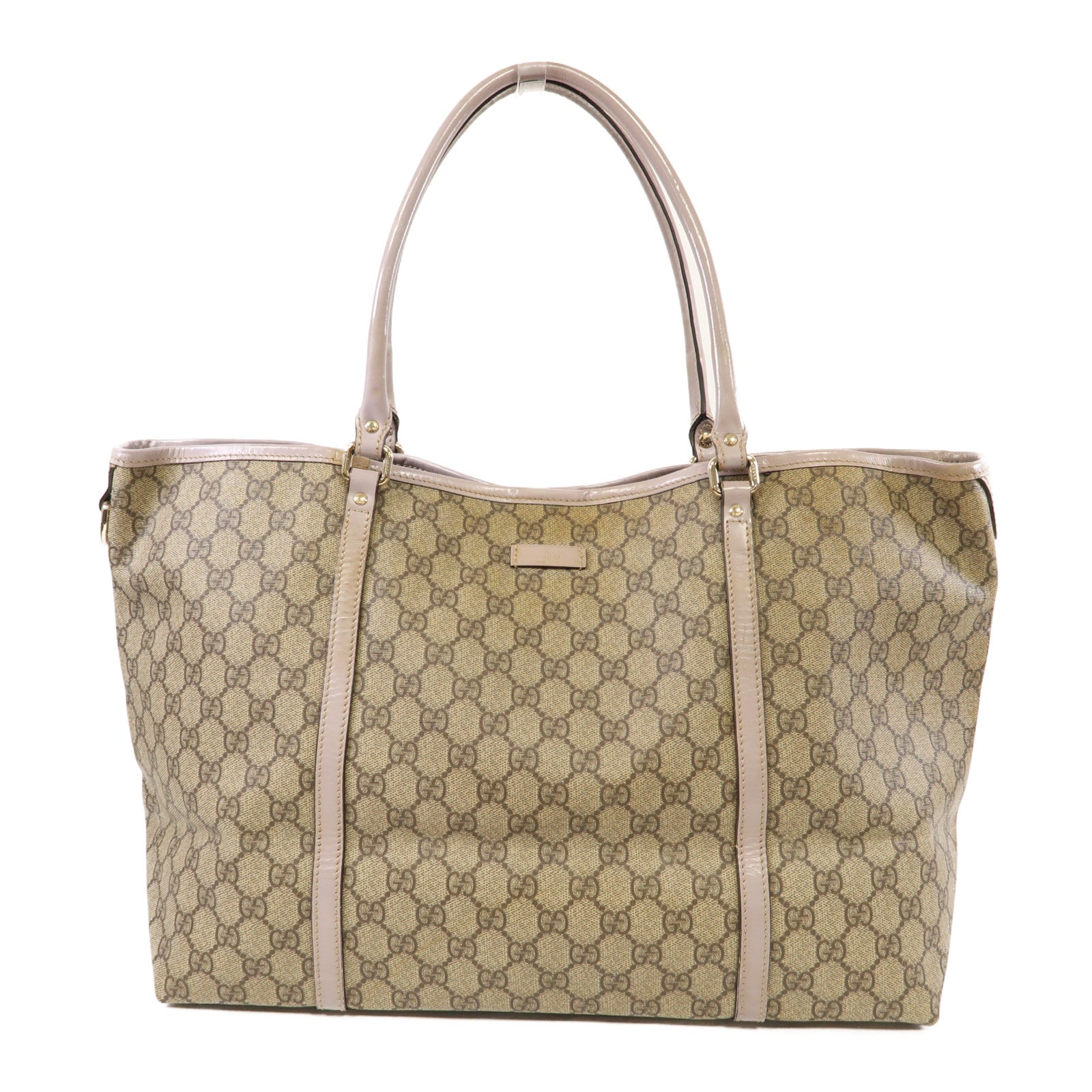 GUCCI 塗層帆布Imprime金扣肩背袋啡色