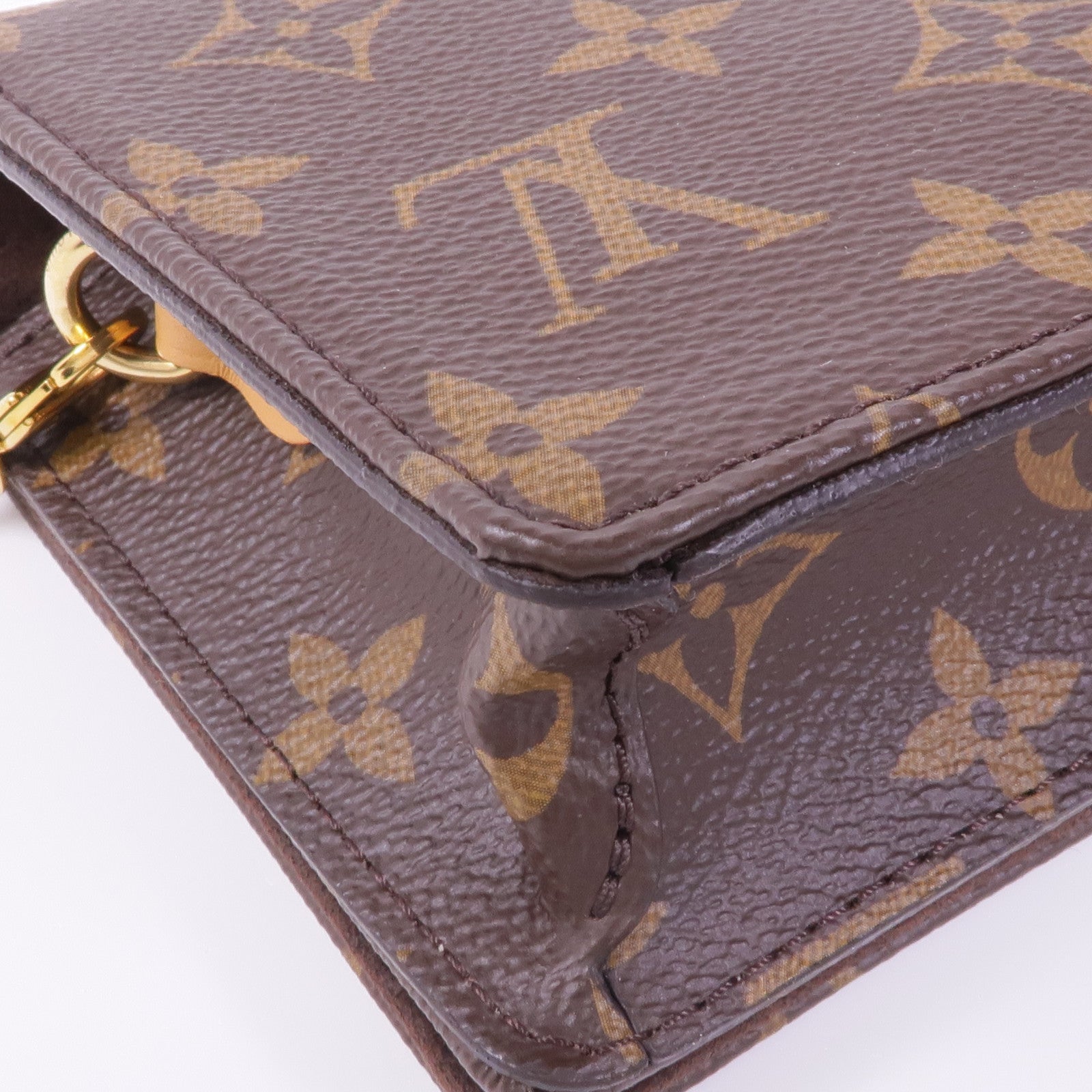 LOUIS VUITTON Monogram Wallet On Chain Lily金扣鏈帶肩背袋