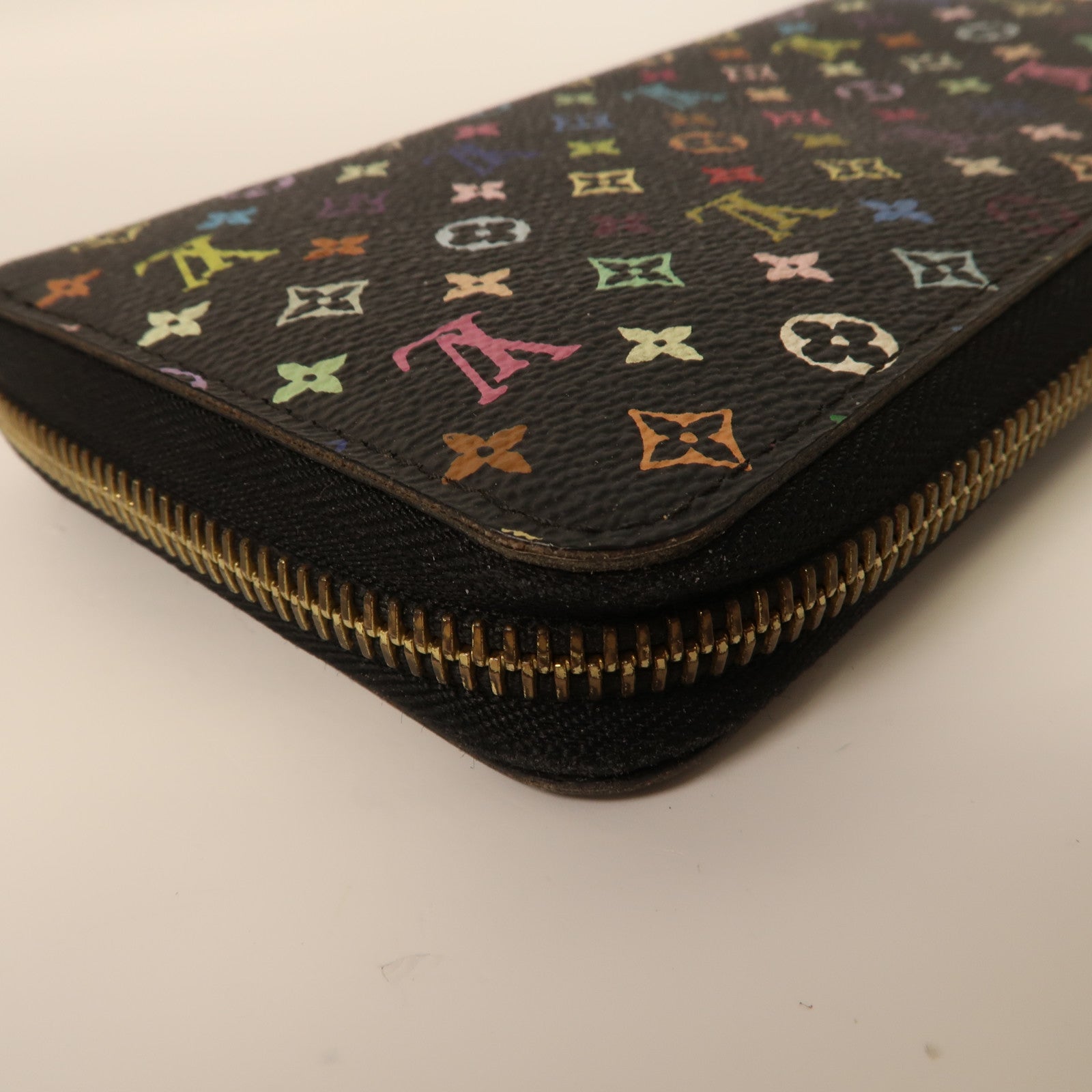 LOUIS VUITTON Monogram Multicolore Zippy Wallet長錢包金扣黑色/彩色