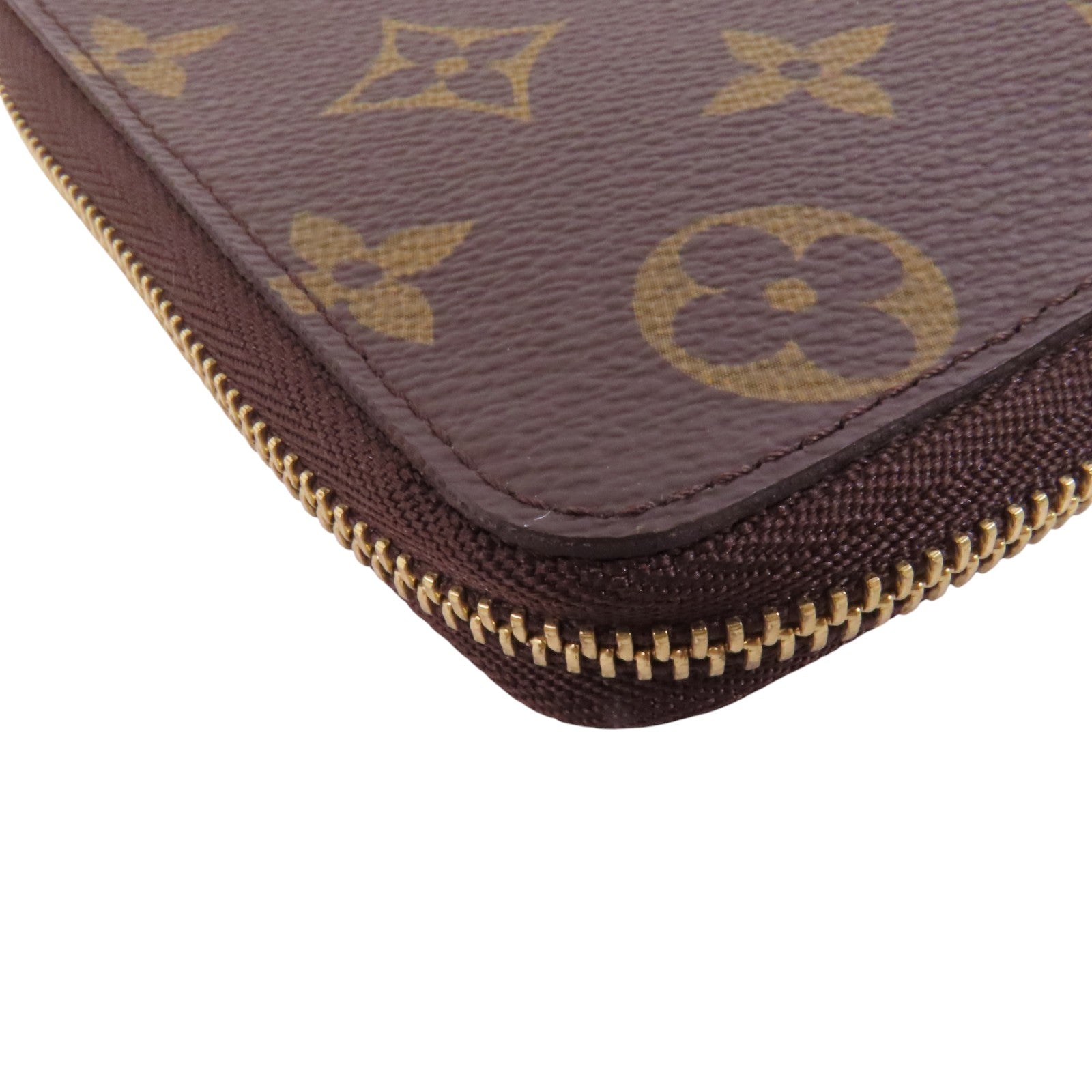 LOUIS VUITTON Monogram Zipper Card Case金扣卡套