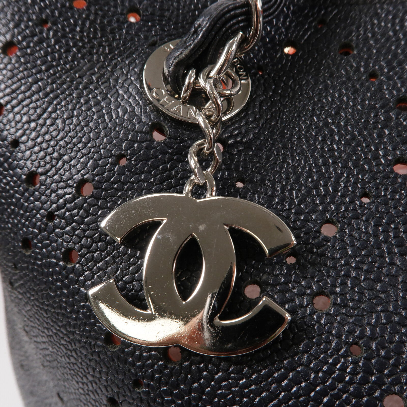 CHANEL 牛皮皮革Tote Bag鏈帶手挽袋