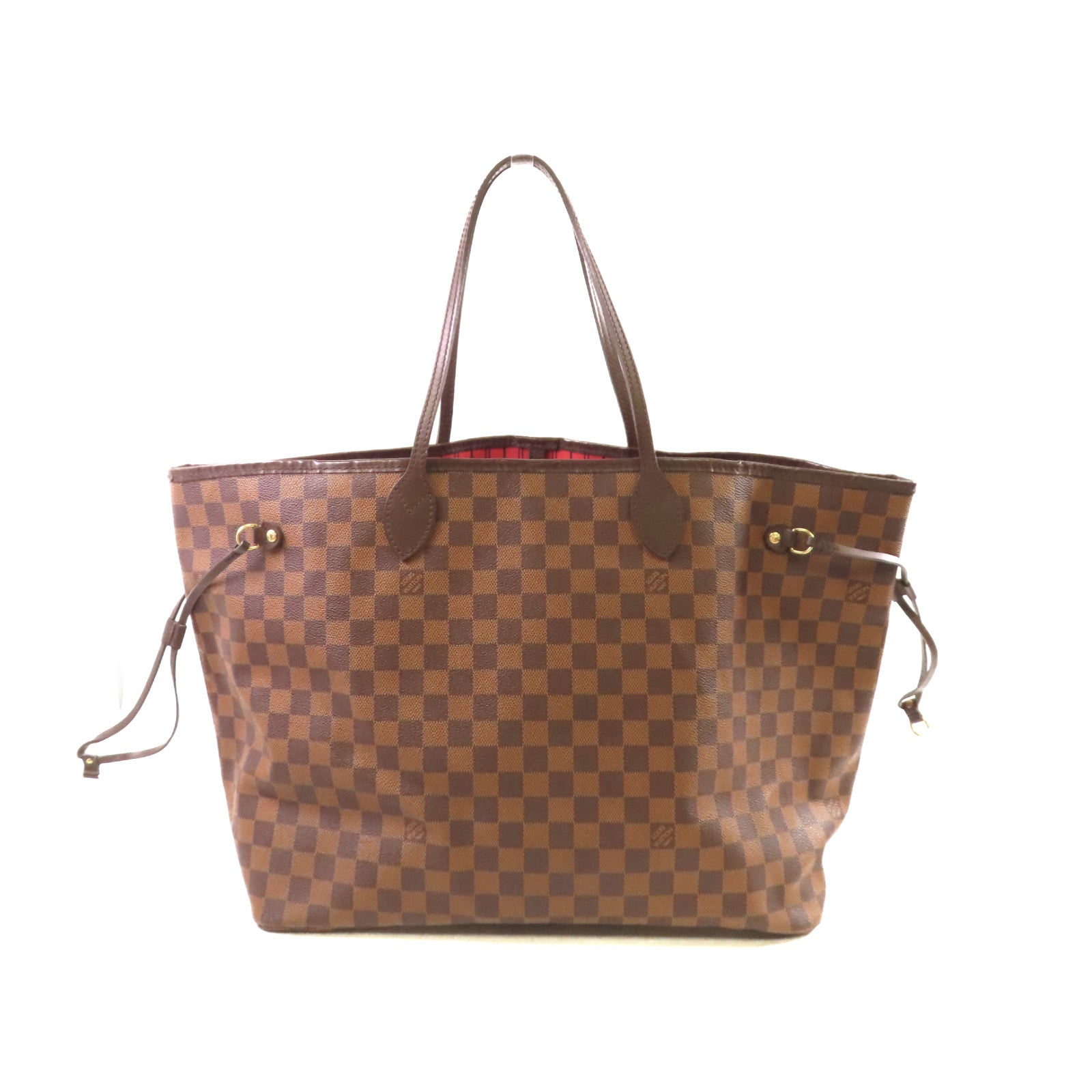 LOUIS VUITTON 【激減優惠】Damier Ebene Neverfull GM Tote Bag金扣肩背袋啡色