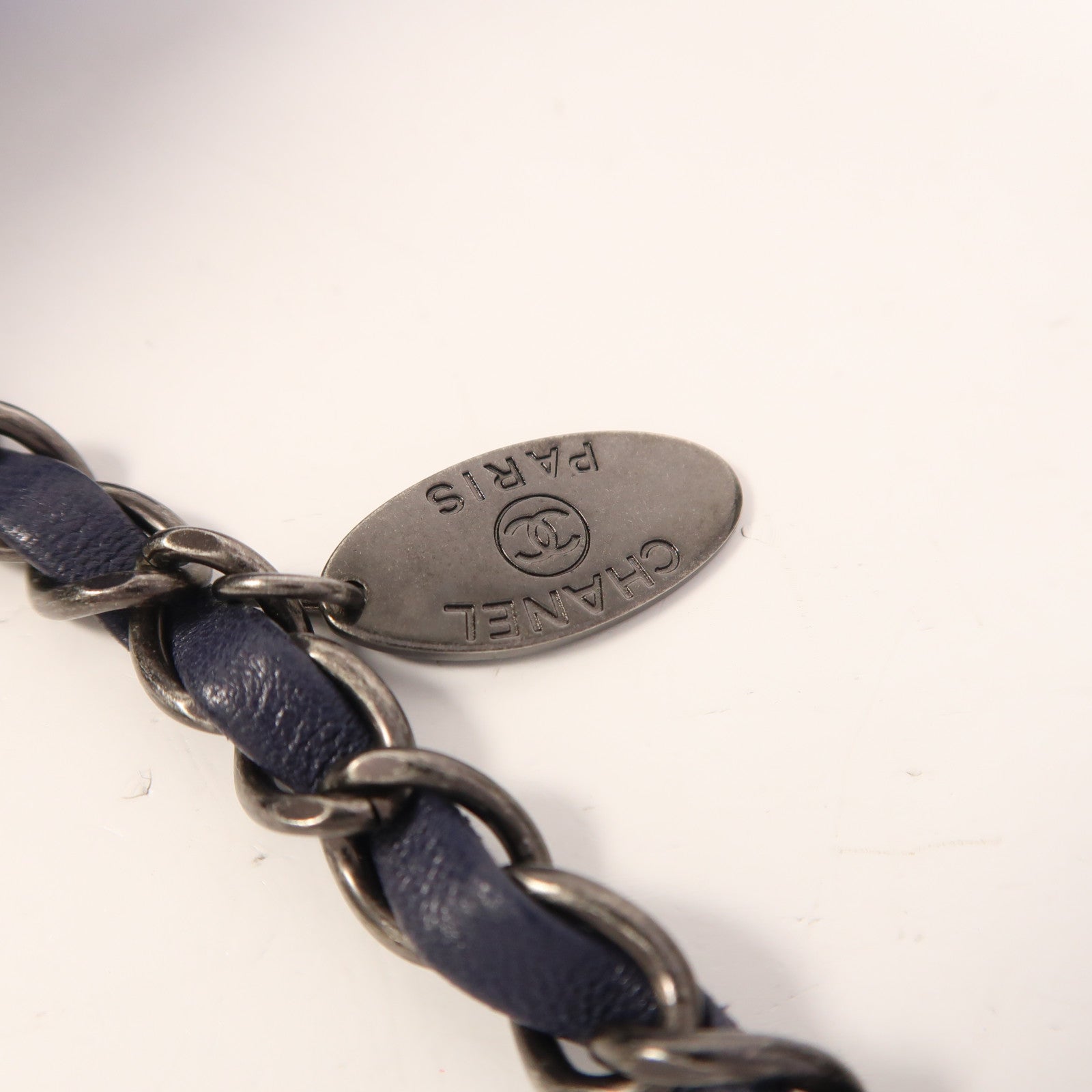 CHANEL 羊毛Chain Shoulder銀扣鏈帶肩背袋