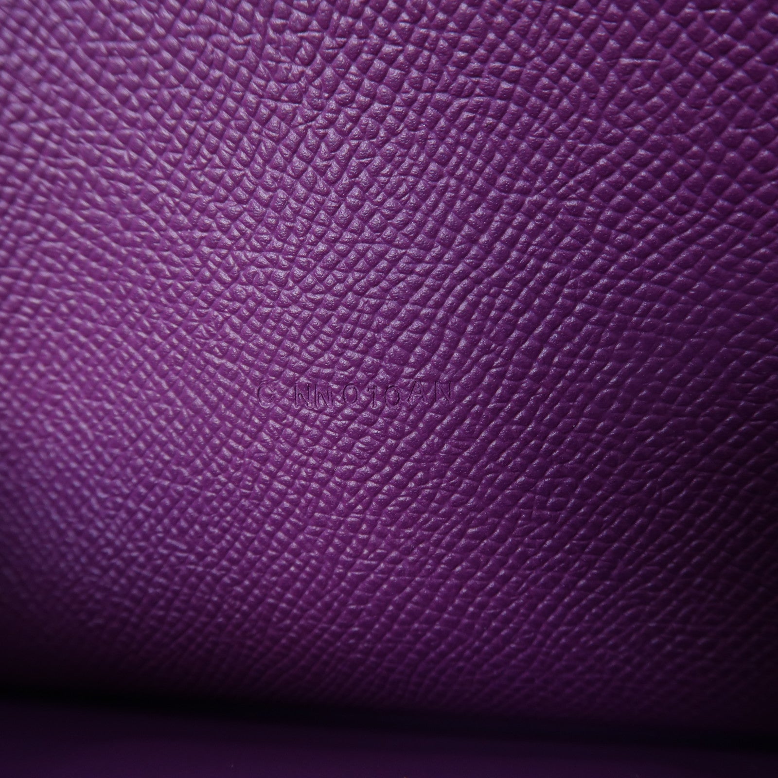 HERMES Epsom皮革Constance Long Wallet銀扣長錢包Anemone/紫色